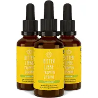 BitterLiebe - Tropfen Zitrone Alkoholfrei Bitterstoffe mit Zink vegan 300 ml
