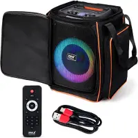 Pyle Partybox Bluetooth Lautsprecher Groß – 100W, LED-Lichtshow, Kräftiger Bass,