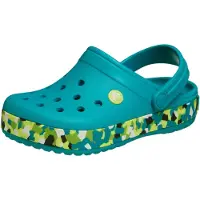 Crocs Uni Kinder Crocband Confetti Band Clog K Holzschuh, Turbo Teal Multi, 2