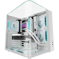 Mars Gaming MC-INFINIOLITEW, Midi Tower, PC, Weiß, ATX, micro ATX, Mini-ITX, Gehärtetes Glas, Gaming