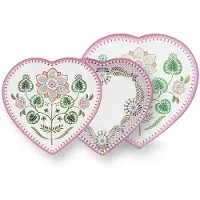 Pip studio Teller Home Herzförmige Teller Lily & Lotus Lilac 21,5 cm (2er Set)