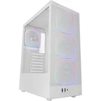 Mars Gaming MC-Nebula ATX Gaming-Gehäuse, 4 Line-Glow ARGB 120 mm Lüfter, Front