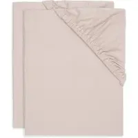 Jollein Spannbettlaken 2er-Pack Baumwollstretch 60x120 cm, Wild Rose