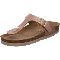 Rohde Damen Zehentrenner Pantolette Metallic-Optik Alba 5600, Größe:36 EU, Farbe