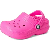 Crocs Classic Lined Clog T, Pink, 38 EU Child, Rose, 5 UK Child