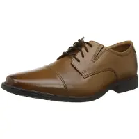 Clarks Herren Tilden Cap Derbys, Dunkelbraunes Leder, 40 EU