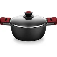 BRA Premiere A410320, 3 l, Schwarz, Rot, Aluminium, Keramik, Gas, Halogen, Induktion, Schwarz, Rot, Glas
