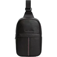 Tommy Hilfiger Herren Schultertasche Central Slingpack Rucksack, Schwarz (Black)