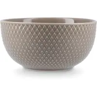 Lyngby Porcelæn - Rhombe Earth Schale - Clay - Ø13 cm