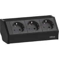 Evoline 159360001100 Steckdosenelement V-Dock 3 x Schuko schwarz