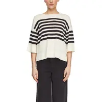 Comma Strandpullover mit 3/4-Ärmeln, atmungsaktiver und elastischer Materialmix