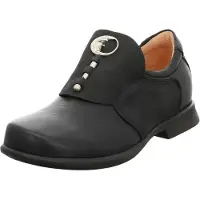 Think! Damen PENSA chromfrei gegerbte nachhaltige Halbschuhe, SCHWARZ 0000