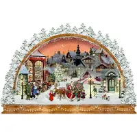 Sonstige Verlage A3-Wand-Adventskalender - Nostalgischer Lichterbogen