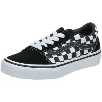 Vans Ward, Männlich, Kind, Modische Sneakers, Schwarz, Weiß, Muster, Schnürverschluss