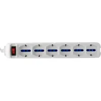 Brennenstuhl 1155409 Mehrfachsteckdose, Serie ECO-Line, 6 Steckdosen italienisch