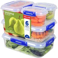 Sistema KLIP IT PLUS Frischhaltedosen Set | 6-teiliges luftdichtes Vorratsdosen