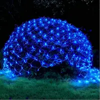 Lapamax 6X4M 660LED Lichternetz Außen Innen Netz Lichtervorhang Weihnachtsdeko 8 Modi Lichterkette für Büsche Garten Balkon Weihnachtsbeleuchtung Blau