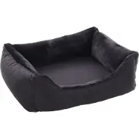 Flamingo Hundekorb Esmo rechteckig schwarz, Maße: 70 x 67 x 22 cm