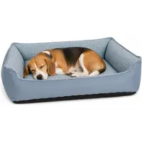 Flamingo hundebett - katzenbett - Kühlmatte - rechteckiges Hundebett Varga Blau