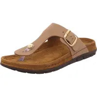 Rohde Damen Zehentrenner Pantolette Leder Rodigo-D 5860, Größe:41 EU, Farbe:Beig