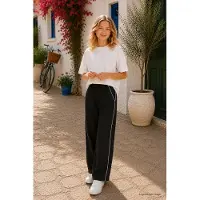 Tommy Life Jugend Sweatpants mit weitem Bein und elastischem Bund