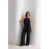 MixRay Weit geschnittener Halter-Jumpsuit