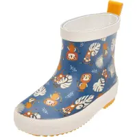 Playshoes Gummistiefel Halbschaft Dschungel Uni Kinder Gummistiefel, Petrol D
