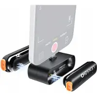 LensGo 2x Bezprzewodowy Mikrofon Krawatowy 50m Na Telefon Iphone Lightning / 518c Mini