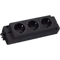 Evoline Schulte 159103000100 Steckdosenleiste Express 3 x Schuko, GST18, schwarz