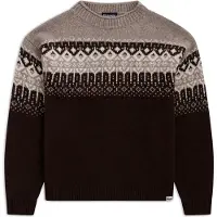 Bergans Steiro Knitted Wool Jumper dark chocolate/rock taupe/creme (25852) S