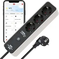 Brennenstuhl 1153230621, 1,5 m, Drinnen, IP20, Schwarz, Weiß, 3 AC-Ausgänge, 220 - 250 V