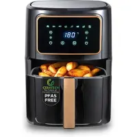 Bergner COPPERLY - PFAS-Freie Heißluftfritteuse 1800W 6.9L - 8 Kochprogramme - A