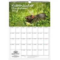 Seelenzauber GmbH Rattenzauber Planer DIN A3 Kalender für 2027 Ratten - Geschenkset Inhalt: 1x Kalender 1x Weihnachtsanhänger 1x Grußanhänger (gesamt 3 Teile)