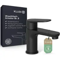Kludi X1 Waschtisch-EHM 75 m. Ablaufgarnitur mattschwarz, 1 Stk.