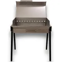 Grillpeter Mangal Bulat 70 Schaschlikgrill 3mm Edelstahl Edelstahldeckel
