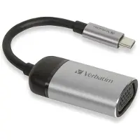 Verbatim 49145, 0,01 m, USB Typ-C, VGA (D-Sub), Männlich, Weiblich, Rechts