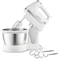 Grunkel AM-350TURBO5BOWL, Standmixer, Weiß, Mixen, 2 l, Kunststoff, Edelstahl, 350 W