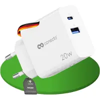 Conecto USB-C Ladegerät Netzteil Schnellladegerät Lader 20W PD QC weiß