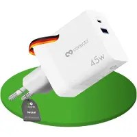 Conecto USB-C Ladegerät Netzteil Schnellladegerät Lader 45W PD QC weiß