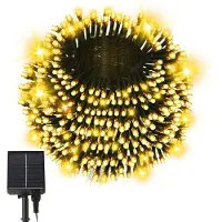Jayseuw 30M LED Solar Lichterkette 300LEDs 8 Modi Warmweiß Innen Weihnachten Party Garten Hochzeit Beleuchtung Deko