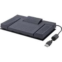 Olympus RS28N, Fußpedal, USB, Grau, 1,8 m, OM SYSTEM Cloud / OMDS R8 On-Premise dictation management software., Windows 10, Windows 11