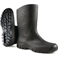 Dunlop Dee Gummistiefel, Halbhohe Regenstiefel Wasserdicht, Schwarz, Größe 43