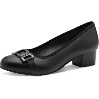 Jana Damen Pumps Kleiner Absatz Vegan, Black Nappa, 42
