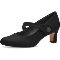 Jana Damen Pumps mit Riemen mit Klettverschluss Vegan