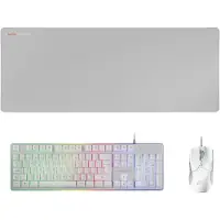 Mars Gaming MCPXWES, Kabelgebunden, USB, Membran Key Switch, RGB-LED, Weiß, Maus enthalten