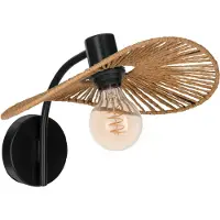 Eglo Wandlampe Siruela, dimmbar, braun / rost, für Wohn- / Esszimmer, Papier / Lunolit / Lunopal, Wandleuchte, Wandlampe Innen