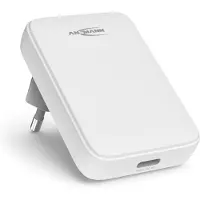 Ansmann USB C Ladegerät, Schnellladegerät USB Adapter, flaches Netzteil