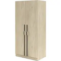 Furniture24 Kleiderschrank Braga Br3Dc-Um 2 Türiger Drehtürenschrank 100 X 210 X 60 Cm - Eiche Cremona
