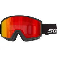 SCOTT - Skibrille - Trace Pro Compact Black Red Chrome S3 aus Silikon - schwarz