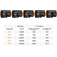 Amazon Basics LSMICRO1TBGU3 Micro SDXC Class 10 UHS-I U3 V30 A2 microSDXC Speicherkarte, 1000 GB, Class 10 / UHS-III